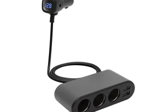 Distribuitor auto 12V /24V 3 prize 80W + 2x USB 3.4A + Voltmetru SAL SAU80W