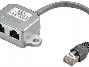 Distribuitor RJ45 la 2x RJ45 mama Goobay