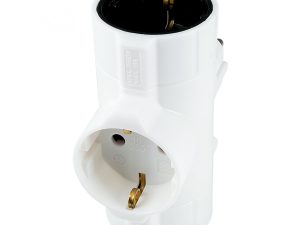 Distribuitor tip T 3 prize schuko 3680W 16A cu protectie alb TPF-26 Home