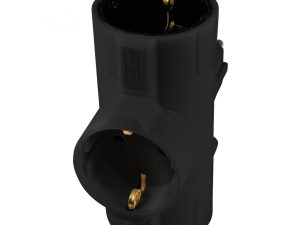 Distribuitor tip T 3x prize schuko cu protectie negru 16A 3680W TPF-26/BK Home