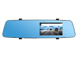 DVR auto cu camera fata 1080p /spate VGA in oglinda L100 Peiying Basic PY-DVR030