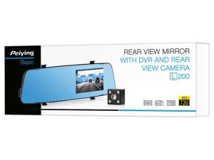DVR auto si camera fata+spate in oglinda L200 PEIYING BASIC