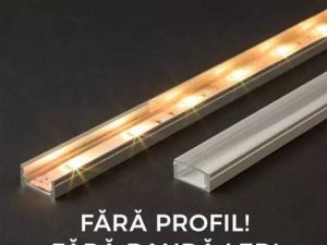 Ecran transparent pentru profil aluminiu LED 2000mm 41010T2 Phenom