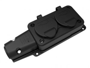Fisa SCHUKO cauciuc cu capac Bemis BK1-1402-3612 2P+E 2 iesiri 16A 250V IP54