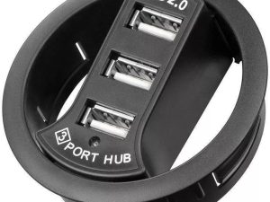 Hub 3x USB 2.0 pentru birou Goobay