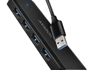 Hub USB AXAGON HUE-C1A 4x USB 3.2 Gen 1 1x USB-C 0.2m - USB Type-A negru