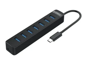 HUB USB Orico TWC3-7A-BK cu 7 port-uri USB3.0 negru 15cm