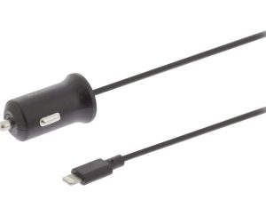 Incarcator auto 2.4A Apple Lightning negru Sweex
