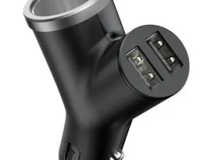 Incarcator auto Baseus CCALL-YX01 Y type Quick Charge 40W 2x USB Output 4.5V/5A +1x bricheta auto negru