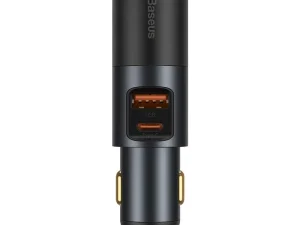 Incarcator auto Baseus Share Together CCBT-C0G 1x USB-A Output 5V/3A + 1x USB Type-C max 5V/3A + 1x bricheta auto 60W total 120W