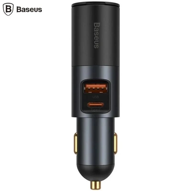 incarcator-auto-baseus-share-together-ccbt-c0g-1x-usb-a-output-5v-3a-1x-usb-type-c-max-5v-3a-1x-bricheta-auto-60w-total-120w-gri