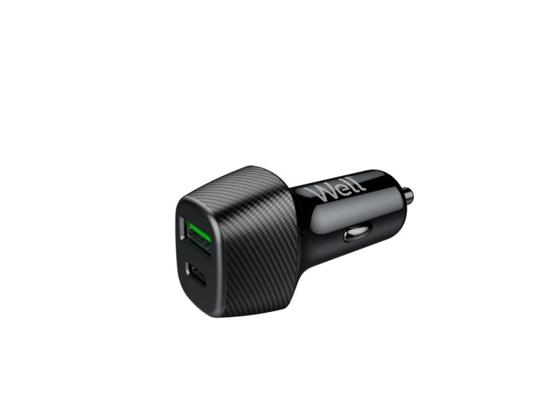 incarcator-auto-well-51w-1x-usb-type-c-pd-33w-pps-1x-usb-a-qc-18w-negru-psup-usb-cpq5101bk-wl