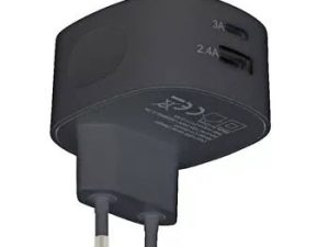 Incarcator de la retea 2x iesire USB A si USB C 3.4A negru Sweex