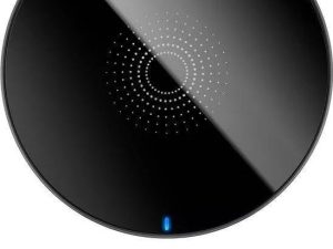 Incarcator fara fir wireless 5W negru pentru telefoane inteligente si dispozitive standard QI Goobay