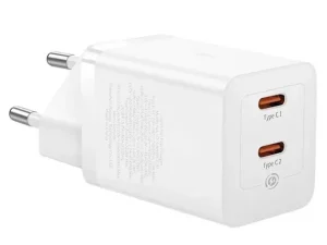 Incarcator retea 100-240V - 2x USB Type-C GAN5 QC 40W BASEUS P10110804217