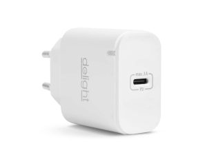 Incarcator retea 230V - USB Type C PD 20W incarcare rapida alb Delight 55046WH