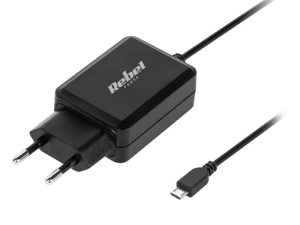 Incarcator retea cu micro USB 2100mAh negru REBEL RB-6311