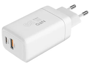 Incarcator retea GaN Kruger&Matz KM0857 65W cu USB-C Power Delivery si USB-A Quick Charge