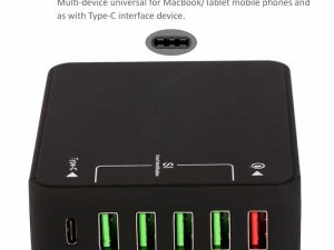 Incarcator retea max. 8A 5x USB USB QC3.0 +USB TYPE C si power