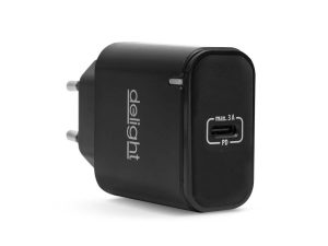 Incarcator retea - USB Type C PD 20W incarcare rapida negru Delight 55046BK