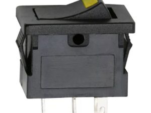 Interupator basculant 1 circuit 3 pini OFF-ON LED galben 12V 15A cu retinere 09027SA