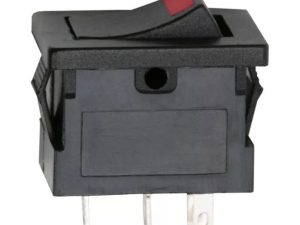 Interupator basculant 1 circuit 3 pini OFF-ON LED rosu 12V 15A cu retinere