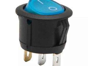Interupator basculant 1 circuit 3 pini ON-OFF 6A-250V albastru