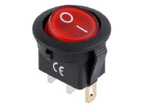 Intrerupator 12V 20A ON-OFF 3 pini rosu IRS 101 cu retinere