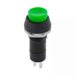 Intrerupator 1A 230VAC PBS 11A ON-OFF verde cu retinere rotund