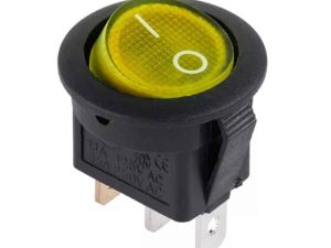 Intrerupator 3 pini ON-OFF 3A 230VAC bec galben