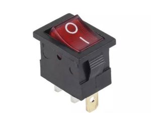 Intrerupator 3 pini ON-OFF rosu 16A 250V cu retinere