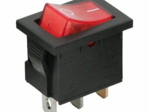 Intrerupator 4 poli 1 buton rosu ON-OFF 250V 6A 250V cu retinere