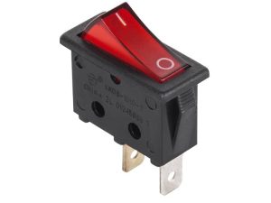 Intrerupator cu retinere 2 pini 16A 250V ON-OFF rosu