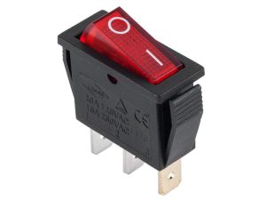 Intrerupator IRS-101 3 pini ON-OFF cu retinere 16A 250VAC bec rosu
