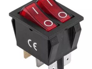 Intrerupator IRS2101 ON-OFF dublu 6 pini rosu 15A 250VAC