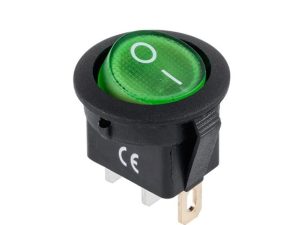 Intrerupator ON-OFF 12V 20A verde 3 pini IRS 101 cu retinere