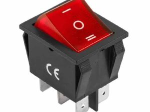 Intrerupator ON-OFF-ON cu retinere 6 pini IRS-203-1C 16A 250VAC 21.7x28.5mm