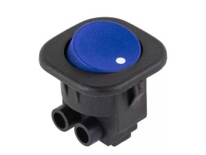 Intrerupator ON-OFF RS101 albastru 3A 230V 1 contact cu retinere
