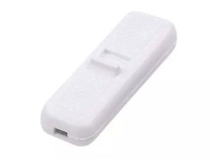 Intrerupator pe fir ON-OFF 2A 250V alb cu retinere
