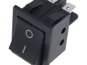 Intrerupator ROCKER DPST 4 pini 2 pozitii OFF-ON 15A 250VAC cu retinere negru Ninigi RS2013C3BK