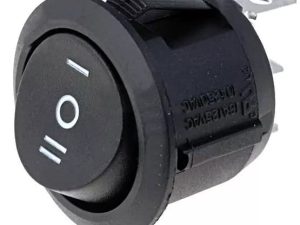 Intrerupator ROCKER SP3T ON-OFF-ON 10A 250VAC Pozitii 3 cu retinere 50mOhm SCI R13-112D-BB-7D