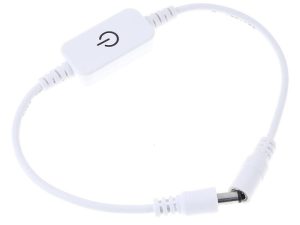 Intrerupator TOUCH atingere 12V/3A montaj pe fir mufa mama / tata CB 5.5x2.1 mm