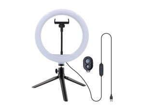 Lampa circulara Well 10" cu trepied masa telecomanda