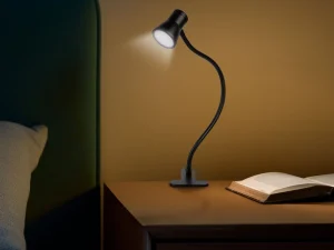 Lampa LED de birou flexibila cu clema/ USB/ 500lm reglaj intensitate si temperatura de culoare/ negru Phenom 20258