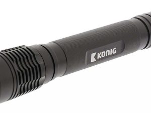 Lanterna cu carcasa din aluminiu neagra LED 10W Baterie tip C R14 Konig