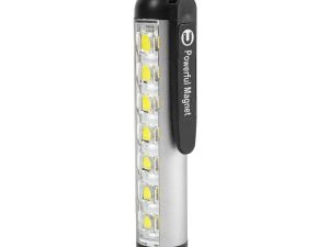 Lanterna LED cu modul lumina de lucru acumulator LI-ion 400mAh XPE + LED SMD 500lm IP55 argintiu Phenom 18580A