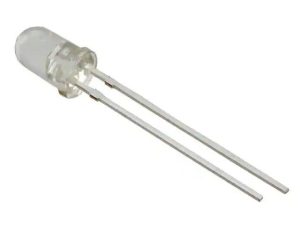 LED 3mm albastru 1560-2180mcd 30° Parte frontala convex 12V OPTOSUPPLY OSB5SA3131A-12V