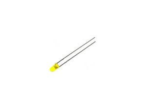 LED 3mm galben 1.9V-2.1V 20mA 588-590 MCD 300-400