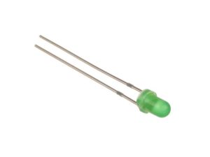 LED 3mm verde 2.1V-3.0V 20mA 567-570 MCD 400-500
