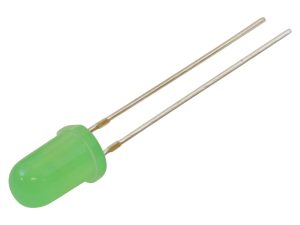 LED 5mm verde cu clipire 3-5V 1560-2180mcd 30grade parte frontala convex OPTOSUPPLY OSG5DP5A34A-6.8HZ